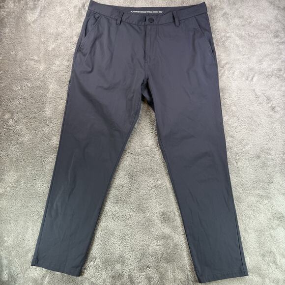 Rhone Commuter Pants Mens 36x29 Gray Flat Front Straight Leg Chino - Picture 1 of 10
